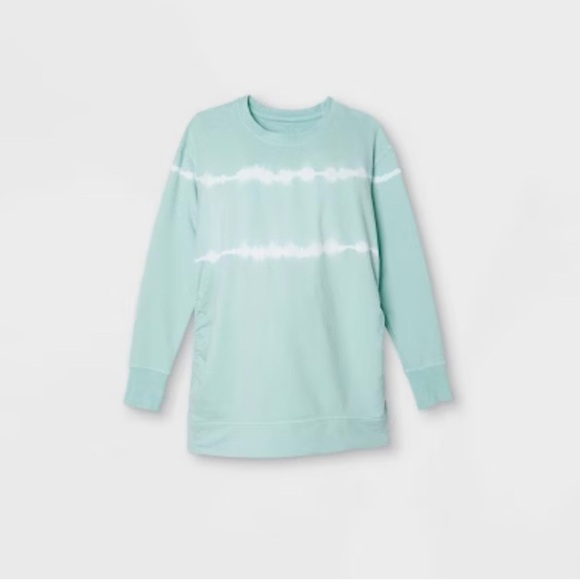 Isabel Maternity Blue Tie-Dye Maternity Sweatshirt Size Large - Picture 1 of 7